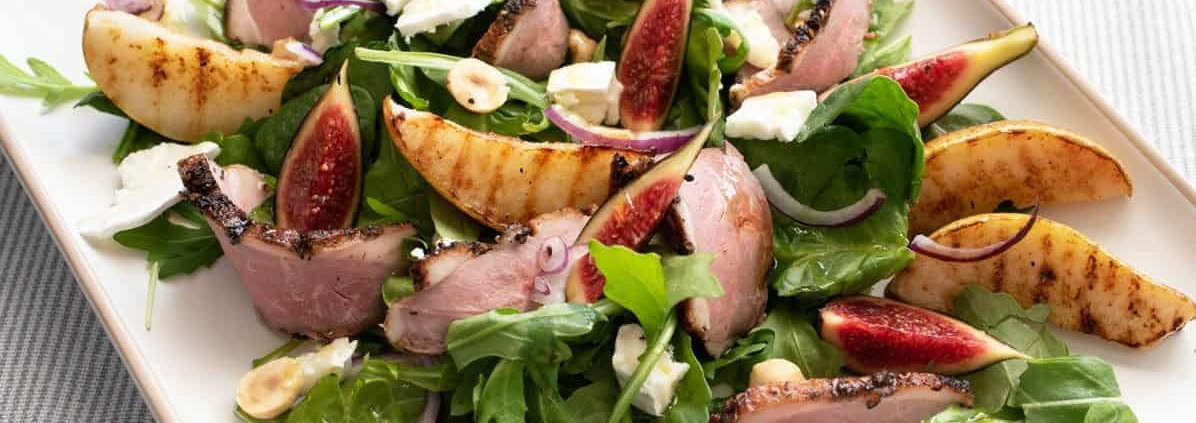 Smoked Duck Fig and Grilled Pear Salad 02